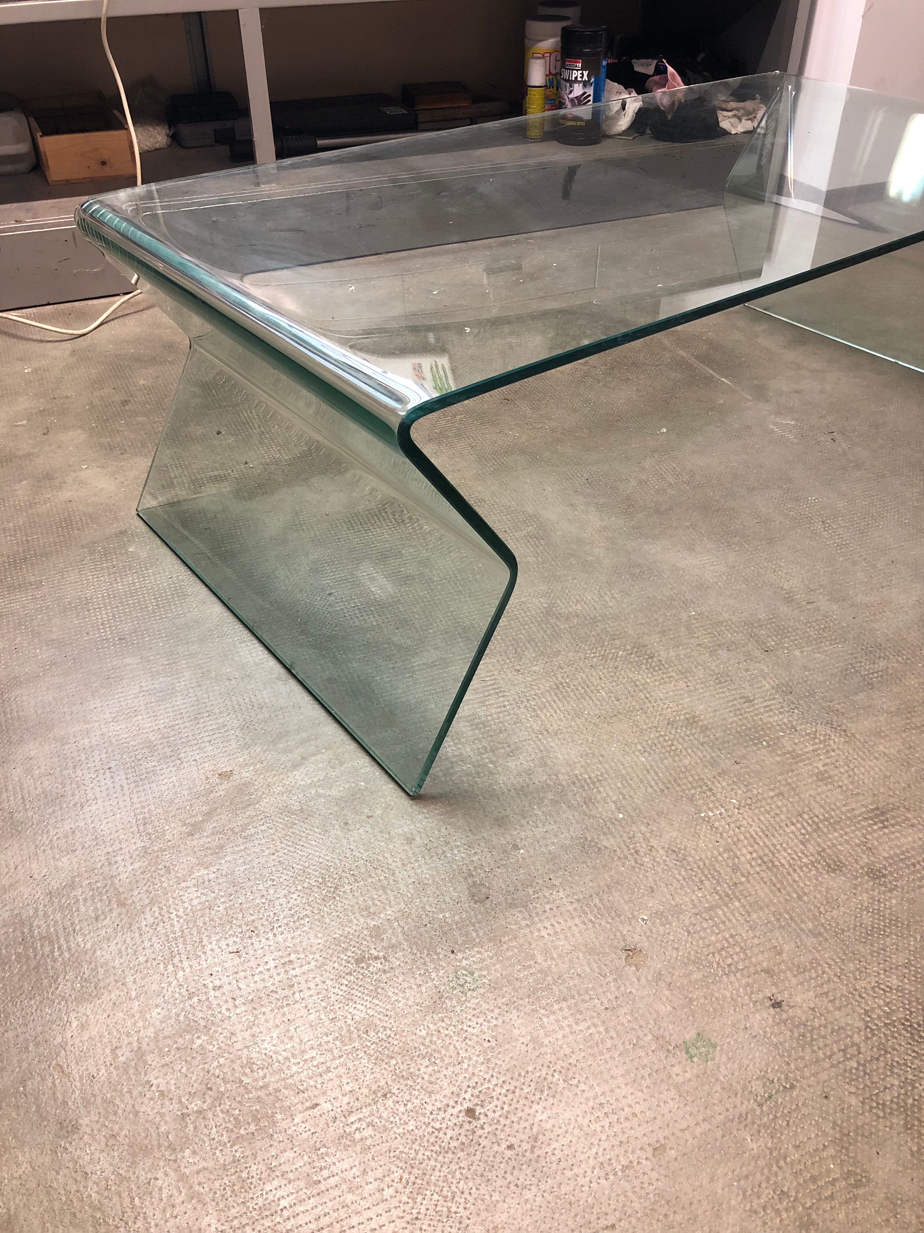 Glass coffee table