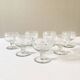 Antique engraved crystal aperitif glasses