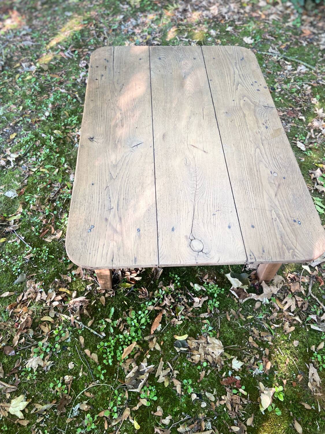 Table basse de ferme en chêne massif