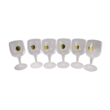 6 crystal walking glasses of arques