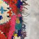 Multicolor carpet boucherouite fabric 115x286cm