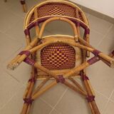 Vintage rattan bistro chairs