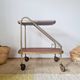 Vintage 1950s dessert bar - Gold metal and wood formica trays
