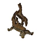 Vintage Horse Statue Solid Bronze Sculpture Patinated 20cm