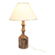 Brutalist vintage wooden tree trunk lamp modern 70's