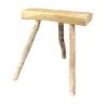 Brutalist wooden milking stool
