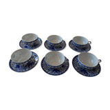 6 teacups made of fine porcelain from vintage Japan