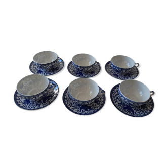 6 teacups made of fine porcelain from vintage Japan