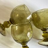 Set of 4 glasses of khaki green Biot