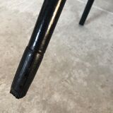 Old chair with armrest restored in metallic pink