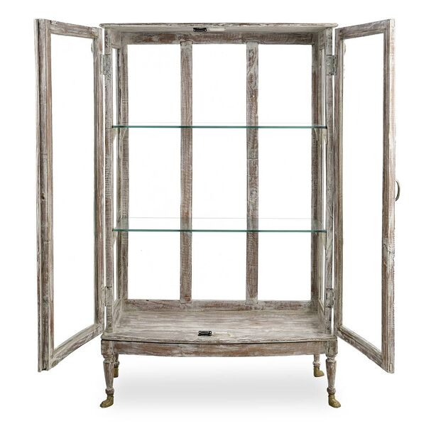 Vitrine de commerce en bois patiné