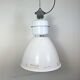 Large White Enamel Industrial Factory Lamp from Elektrosvit, 1990s