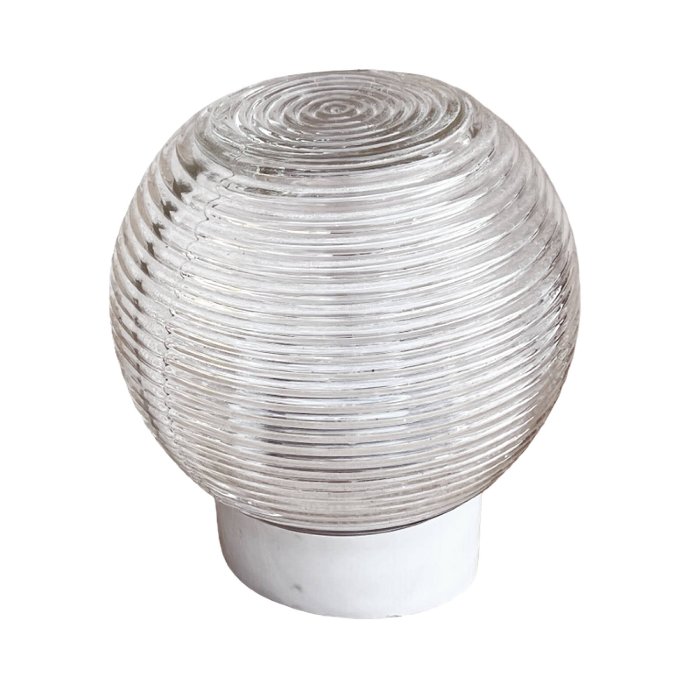 Spherical slanted industrial wall lamp, DZPE, Poland, 1970s.