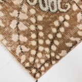 6x9 Cream & Brown Oriental Vintage Rug, 175x290Cm