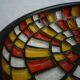 Multicolor dish, original ceramics signed Jean Garillon, years 50