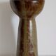 Large vintage enameled stoneware vase