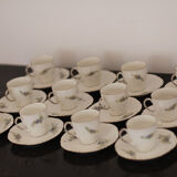 Tea set - 1930s Limoges porcelain - Signed Limoges