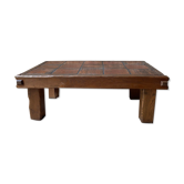 Brutalist solid oak coffee table