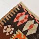 Tapis Kilim géométrique multicolore 4x8, décor antique 129x255