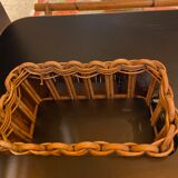 Vintage wine counter in rattan bamboo and wicker