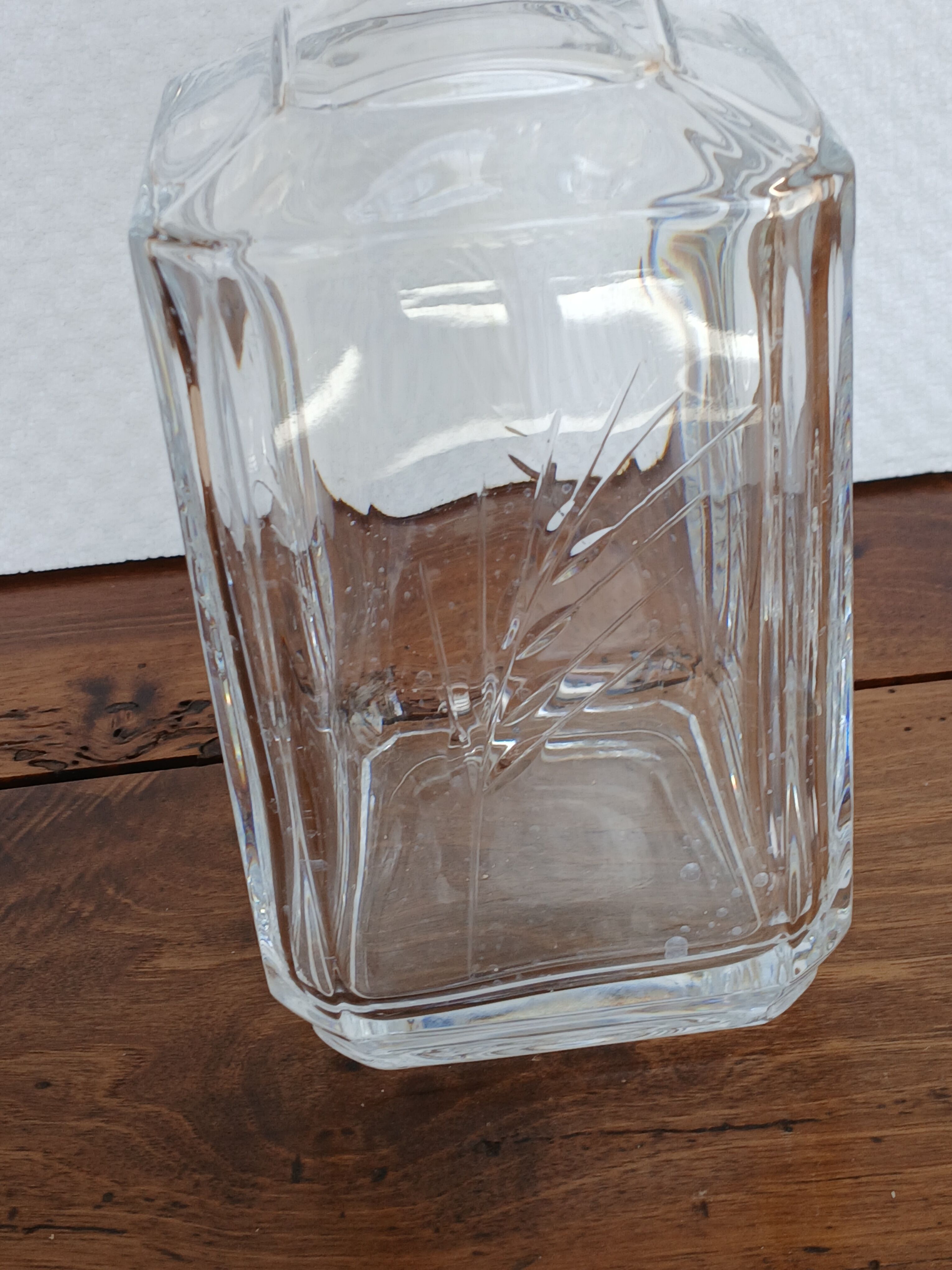 vintage crystal whisky carafe from Arques