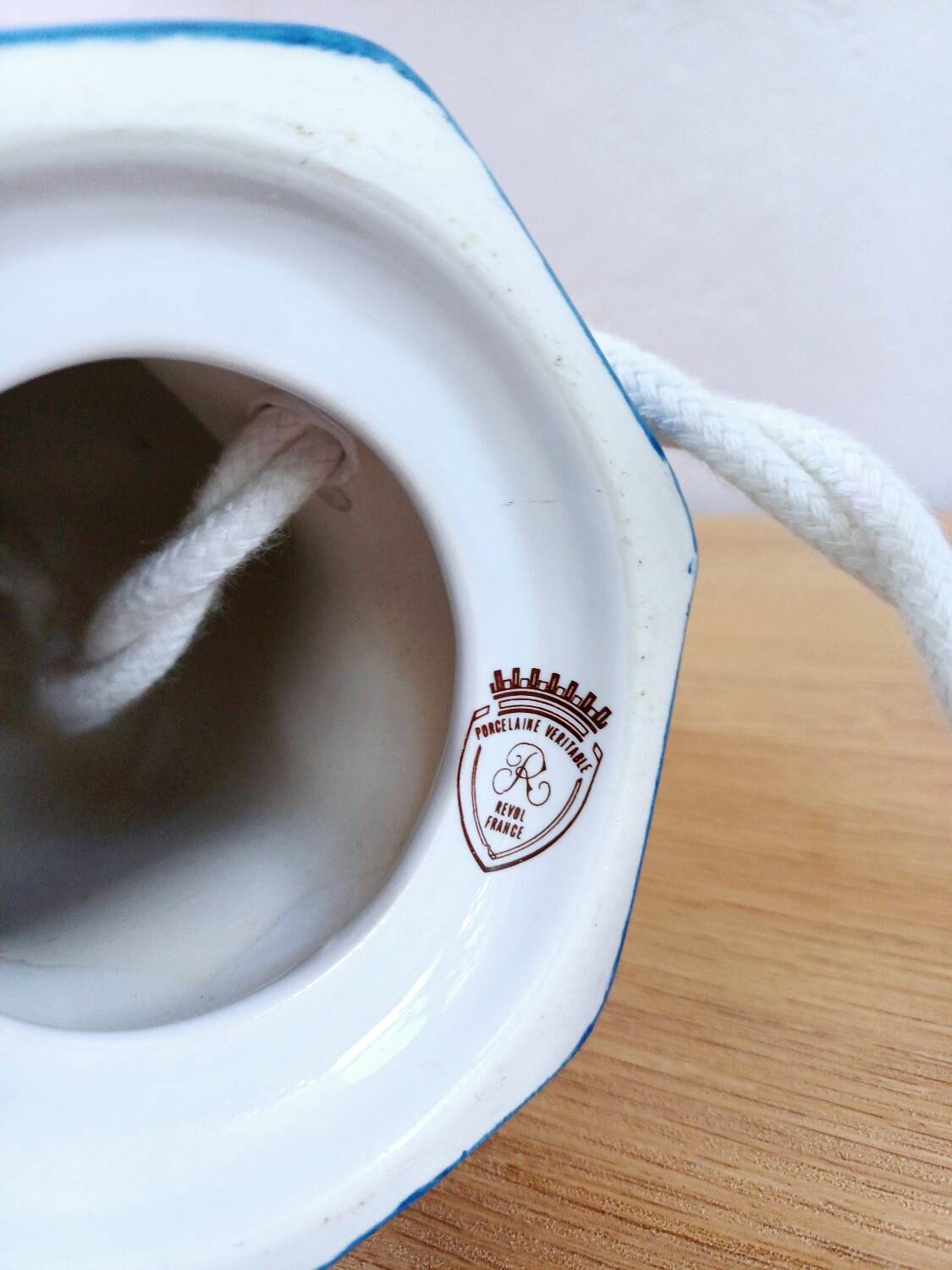 Paire de lampes de table en porcelaine Véritable Revol France