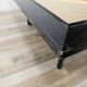 Table basse carrée des années 70 aux motifs géométriques