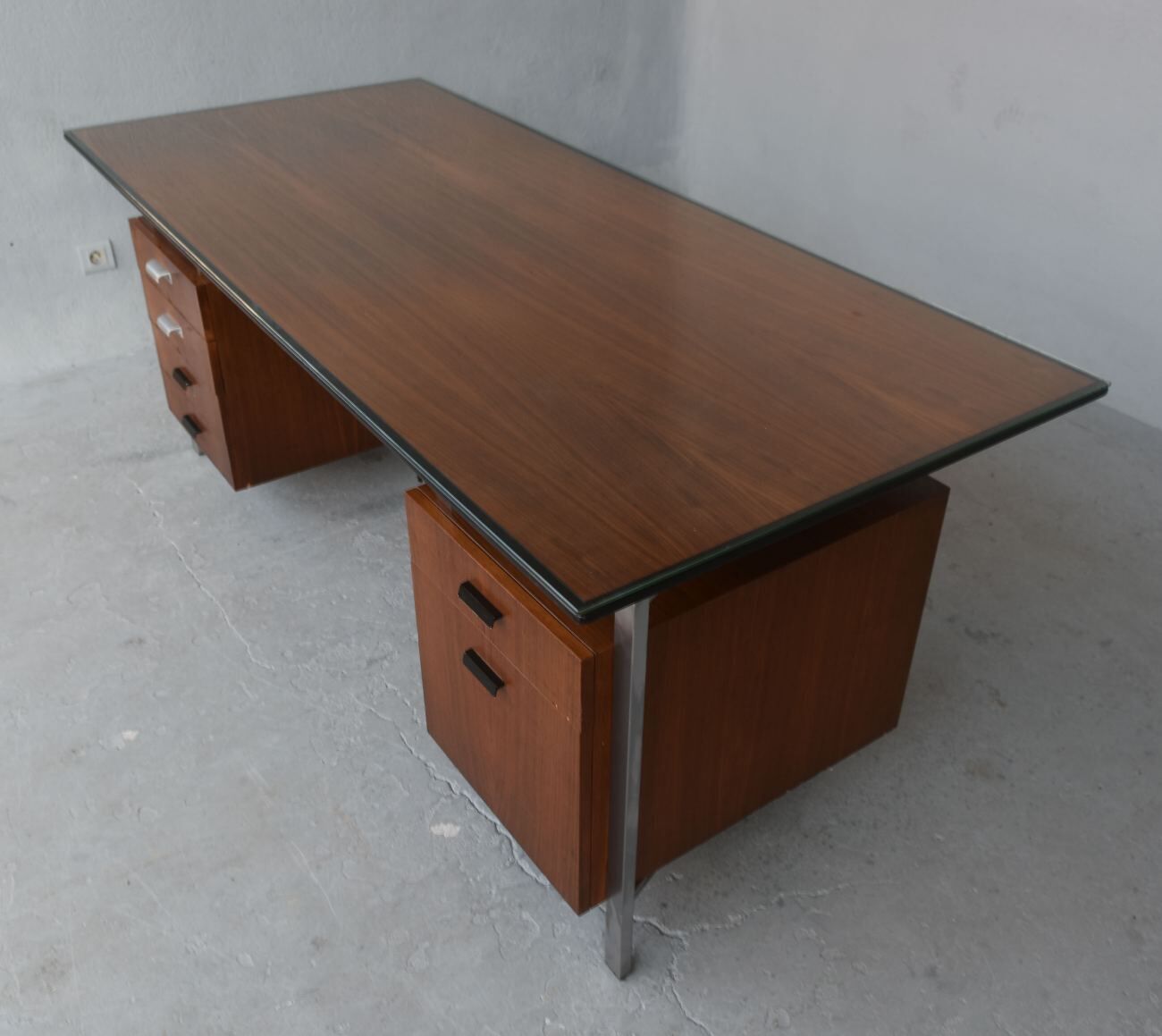 Desk rosewood and chrome 1960s