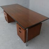 Desk rosewood and chrome 1960s