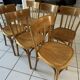 Set of 6 vintage SNCF bistro chairs from the 1960s.
