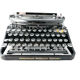 Underwood Noiseless black portable typewriter from 1935 revised new ribbon USA