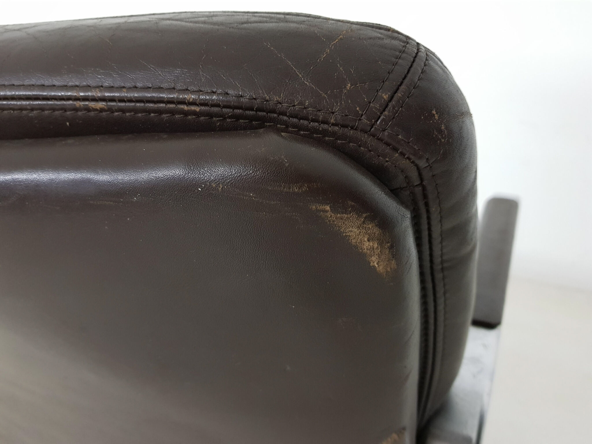 Walter Knoll leather swivel desk chair, Germany 1970's