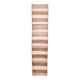 Light Brown Pink Striped Pattern Vintage Runner Rug, 77x350Cm