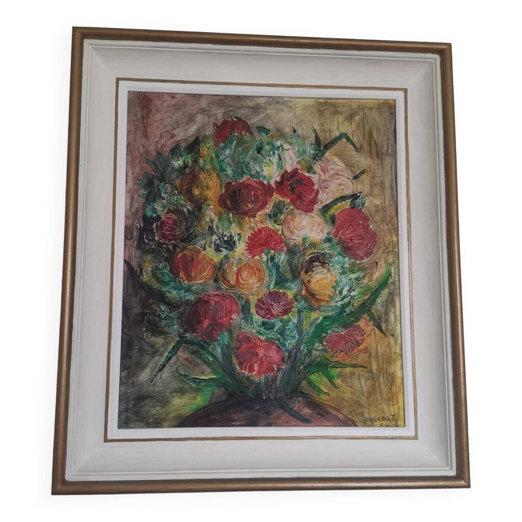 Tableau ancien peinture sur toile signé