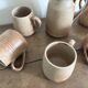 Vintage complete stoneware service – 6 mugs & jug Vallauris