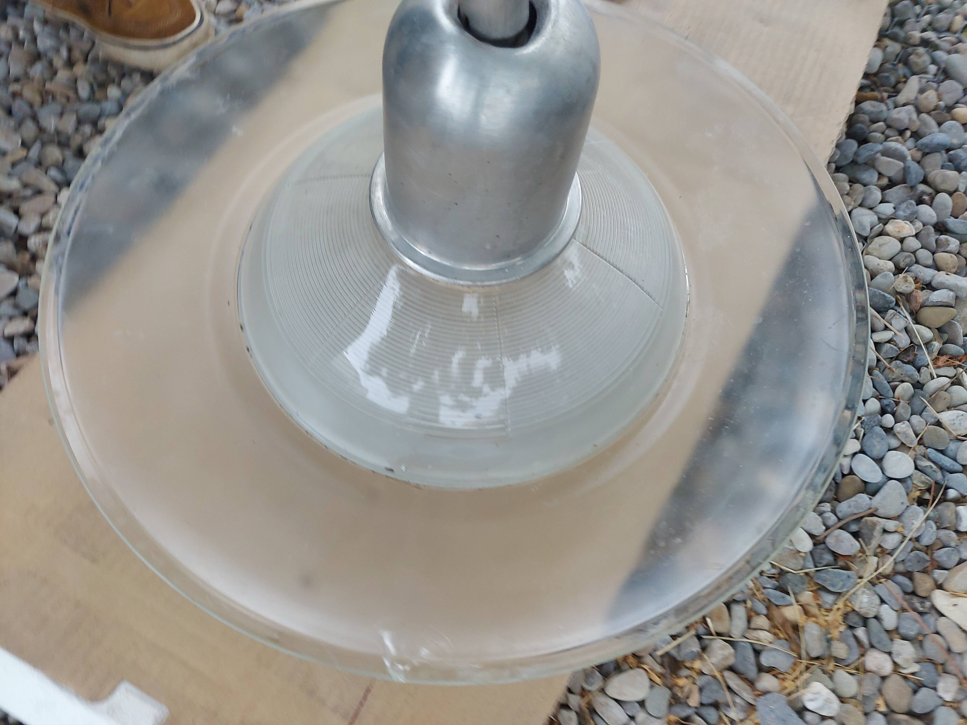 Holophane art deco glass pendant light