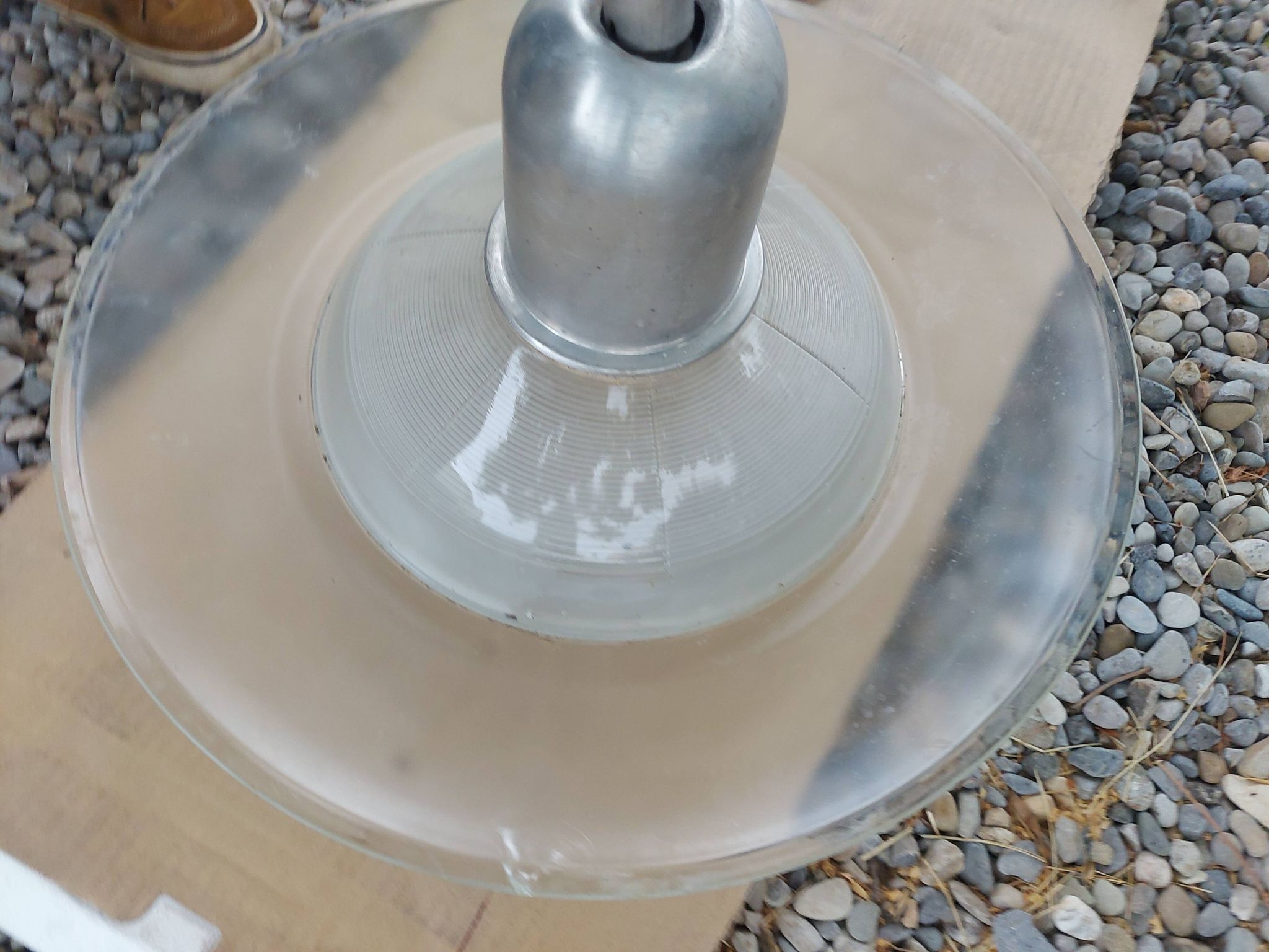 Holophane art deco glass pendant light