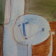 Peinture vintage de style cubiste hollandais, 1957