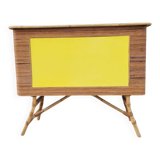 Comptoir de bar vintage en rotin