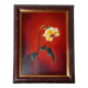 Oil on canvas framed signed S P The rose 56,5 X 44 cm