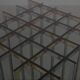 Pierre cardin, “cage” dining table, chrome and gilded steel. france, circa 1970.