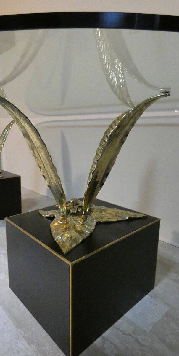 Bronze, brass and crystal table by Gianni Versace for Versace Home, Italy, 1980s.