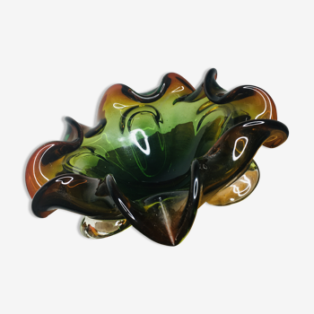 Green and Orange Murano trinket bowl