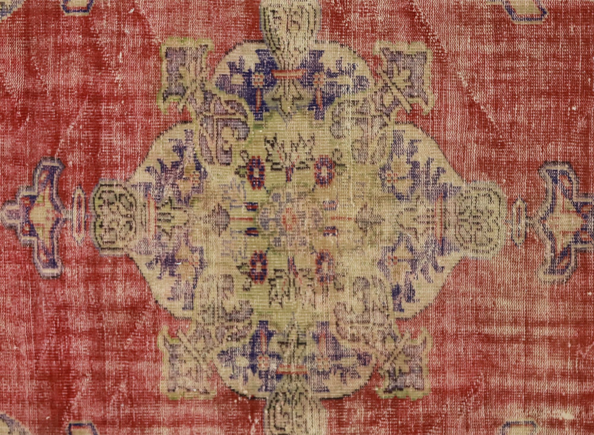 Anatolian handmade vintage rug 250 cm x 158 cm