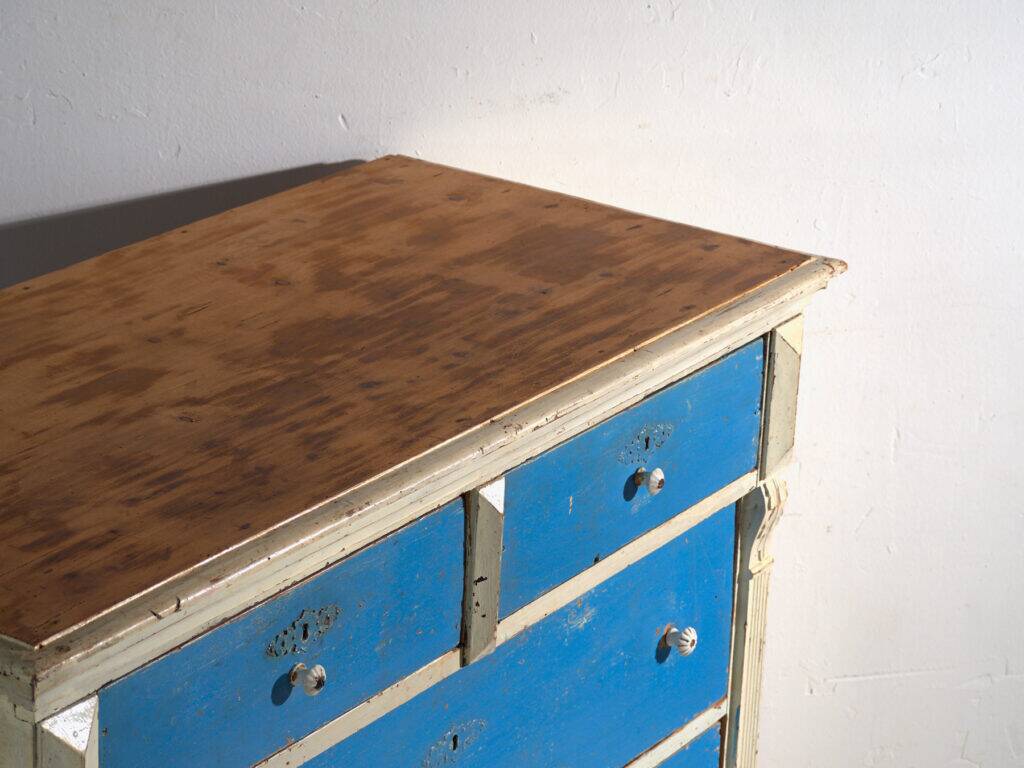 Antique painted pine commode – Central Europe, circa 1890