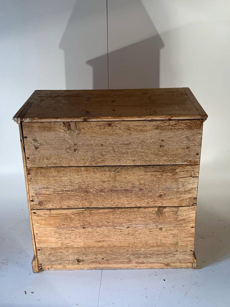 vintage solid pine chest of drawers