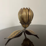 Vintage brass flower ashtray 1970
