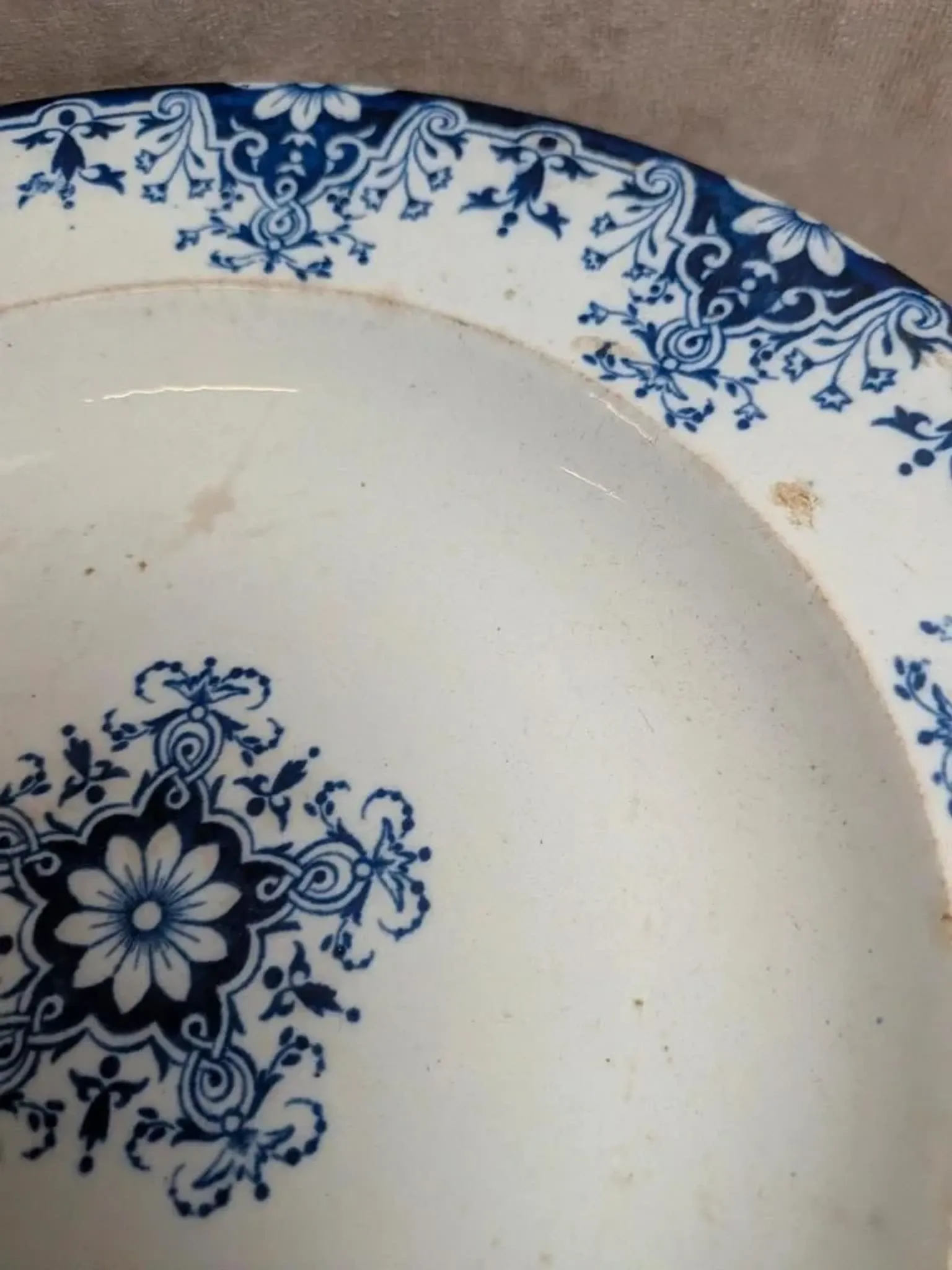 Set of 2 deep plates in ironstone Jules Vieillard Bordeaux – Rouen