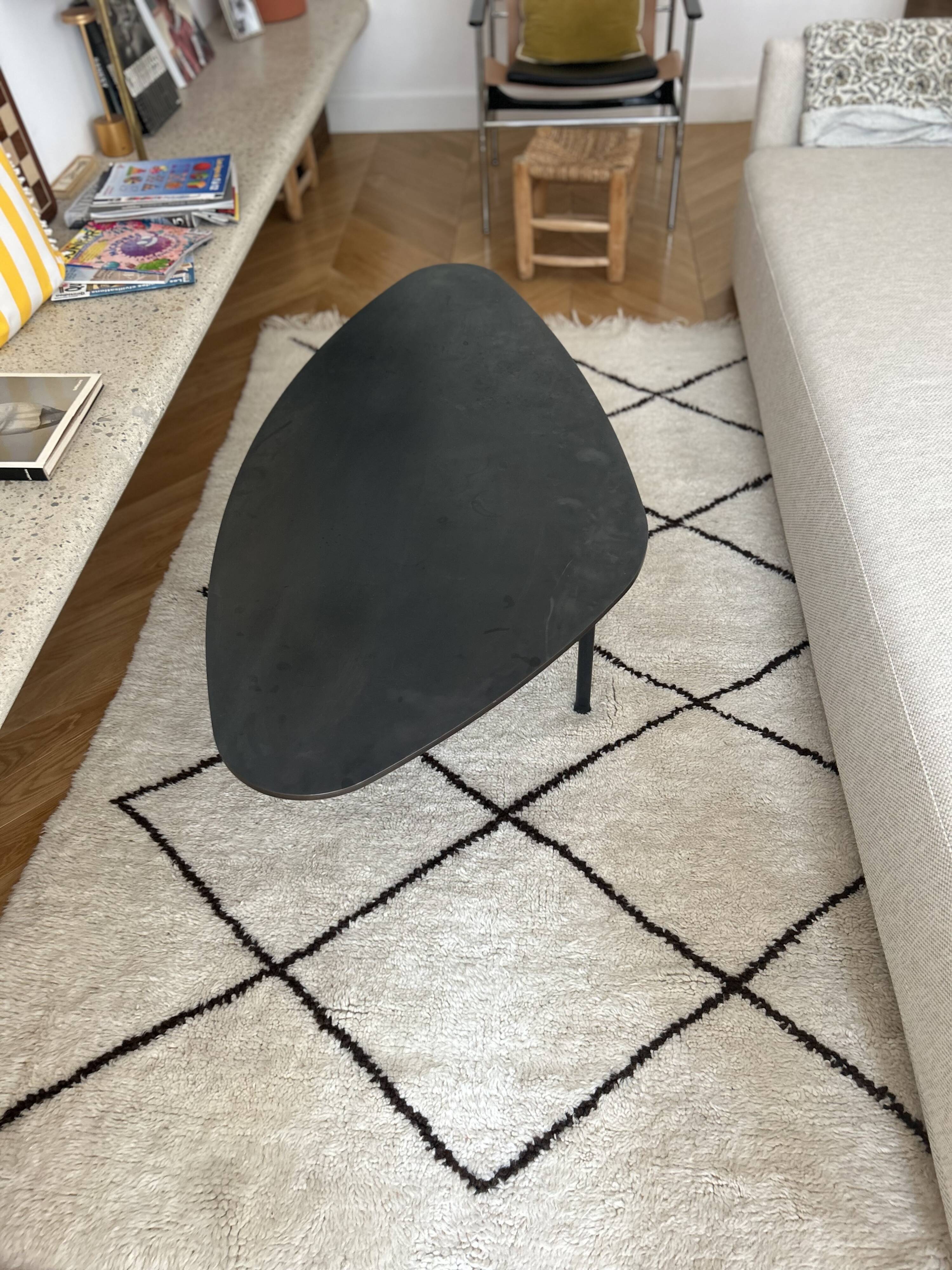 Atoll Caravan Table in raw steel