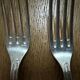 5 silver-plated metal forks with Ercuis hallmark